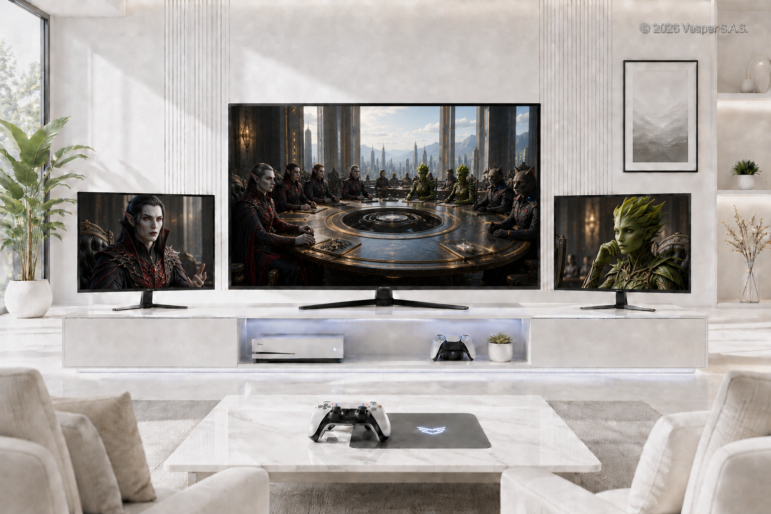 Three screen Earthbound Council Summit